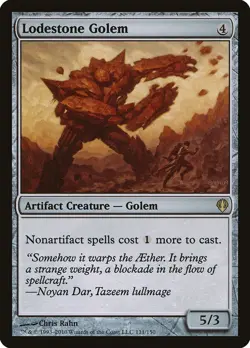 Lodestone Golem SP Archenemy MTG Magic The Gathering Artifact English Card - Image 1