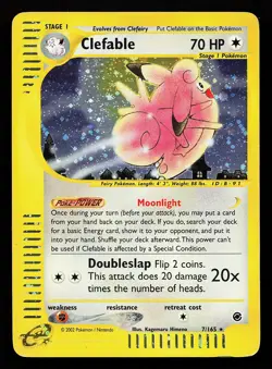 Clefable 7/165 Holo Rare Expedition Pokemon Card - Image 1