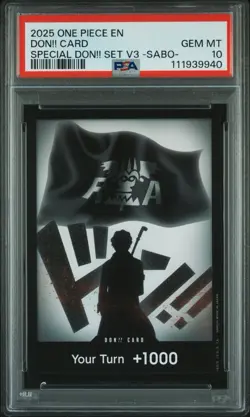 2025 ONE PIECE PROMOS SPECIAL DON!! SET VOL.3 -SABO- DON!! CARD PSA 10 - Image 1