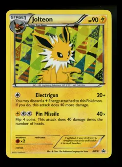 Jolteon BW91 Black Star Promo 2013 Holo Rare Pokemon Card TCG - Image 1