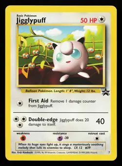 Jigglypuff 7 WOTC Black Star Promo Pokemon Card - Image 1