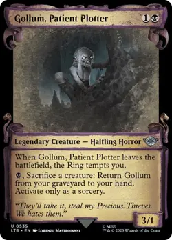 MTG - Gollum, Patient Plotter - Silver Foil - Lord of the Rings - Magic - Image 1