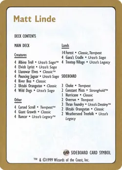 Matt Linde World Champ Deck MTG Tokyo '99 *Complete* 4 Gaea's Cradles SEE NOTES - Image 3