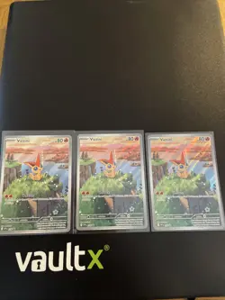 Pokemon TCG Victini SVP 208 Black Star Promo Illustration Rare Near Mint x3 Set - Image 1