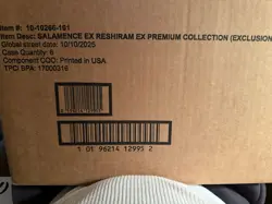 Pokemon TCG Salamence ex & Reshiram ex PREMIUM COLLECTION BOX SEALED CASE - Image 2