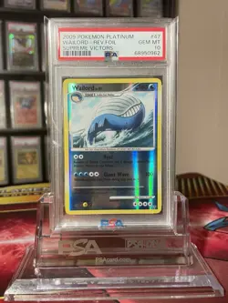 PSA 10 Wailord 47/147 Reverse Holo Rare Pokemon Platinum Supreme Victors *POP 1* - Image 1