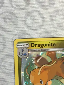 D444 POKEMON TCG SUN MOON TEAM UP DRAGONITE #119 HOLO NM RARE - Image 2