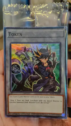 Yu-Gi-Oh! TCG Token Yusei & Junk Warrior TKN5-EN034 Super Rare SEALED - Image 1