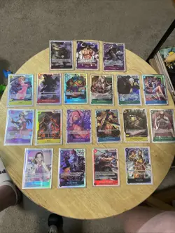 One Piece TCG cards total 19! All Secret Rares! Multiple Sets! CCG Holo Artworks - Image 1