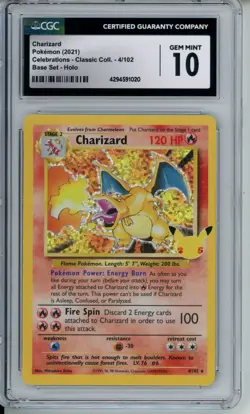 Pokemon Charizard Celebrations 4/102 Classic Holo Rare PSA CGC 10 GEM MINT - Image 1