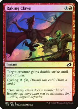 1x NM Foil Raking Claws - Ikoria: Lair of Behemoths [MTG] pack fresh - Image 1