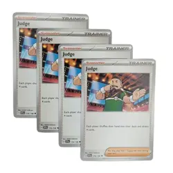 4x Judge 176/198 Scarlet & Violet Base Pokemon TCG - Trainer Playset - Image 1