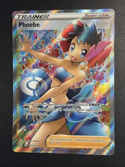 Pokemon TCG Phoebe Battle Styles Trainer Full Art Ultra Holo Card 161/163 NM - Image 1