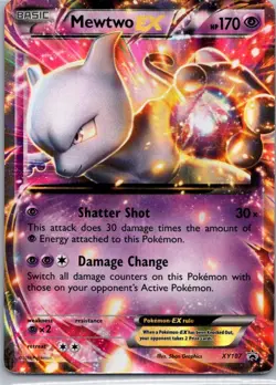 Pokemon TCG Mewtwo-EX XY107 XY Black Star Promos Holo MP - Image 1