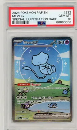 2024 Pokemon Paf En-Paldean Fates #232 Mew Ex Special Illustration Rare PSA 10 - Image 1