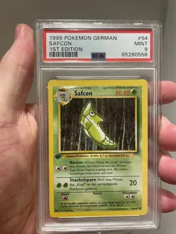 PSA 9 MINT Safcon Metapod 1ST EDITION German Pokemon Base Set 1999 WOTC - Image 1