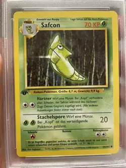 PSA 9 MINT Safcon Metapod 1ST EDITION German Pokemon Base Set 1999 WOTC - Image 2