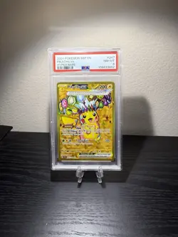 2024 Pokemon S&V Surging Sparks Pikachu ex 247/191 PSA 8 NM-MT - Image 1