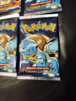 Pokemon 1st Edition Base Set- 2x Charizard & 4x Blastoise ART - 6 Booster Packs - Image 2