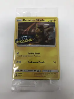 Pokemon 2019 Black Star Promo SM190 DVD Stamped Holo Detective Pikachu Sealed - Image 1