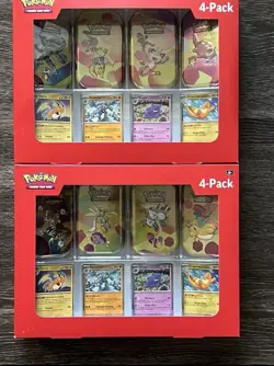 Set of 2 Sam’s Club Pokemon Scarlet & Violet 151 Mini Tin 4-Packs - 8 Tins Total - Image 1