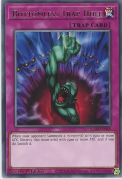 Yugioh Bottomless Trap Hole GEIM-EN045 Rare 1st Ed NM x3 - Image 1