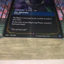 Riftbound Dr. Mundo 109/298 TCG Foil Card League Of Legends - Image 3