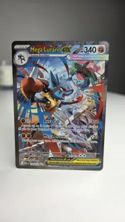 Mega Lucario Ex Alternate Art 179/132 Mega Evolution Secret Rare Pokemon Card - Image 1