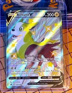 Boltund V SWSH085 Black Star Promo NM Pokemon Card NM/M+ Pack Fresh - Image 1