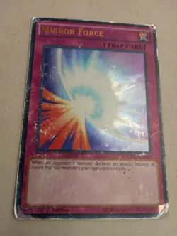 Yugioh Mirror Force 1st Edition YGLD-ENB33 Ultra Rare Card - Image 1