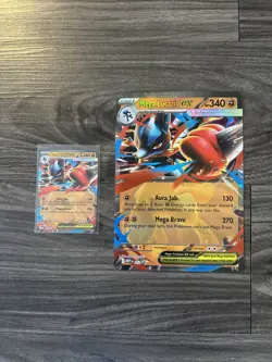 Mega Lucario EX Promo + Jumbo Card Pokemon TCG NM condition! - Image 1