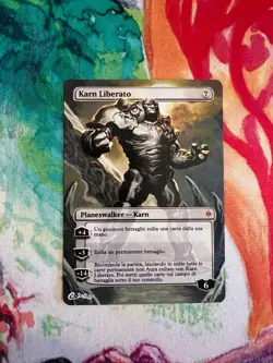 KARN LIBERATED ITA ARTWORKED MAGIC THE GATHERING MTG ARTWORK LIBERATO ART - Image 1