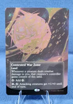 MTG Contested War Zone Borderless Galaxy Foil , Edge of Eternities , NM - Image 1