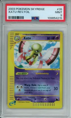 Pokemon PSA 9 MINT Xatu 35/144 Skyridge Reverse Holofoil 2003 - Image 1