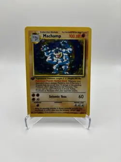 Pokemon TCG Machamp Holo 1st Edition Base Set #8/102 Holo Rare - Image 1