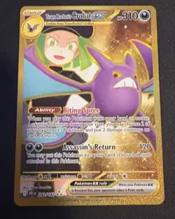 Team Rocket's Crobat EX 242/182 Destined Rivals Hyper Rare Holo Pokemon TCG - NM - Image 2
