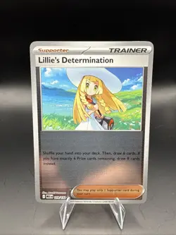 Lillie’s Determination 119/132 Uncommon Reverse Holo Pokemon Mega Evolution NM - Image 1