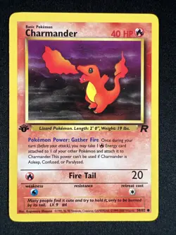 Pokemon Team Rocket 1st Edition Common Dark Charmander #50 NM - Image 1