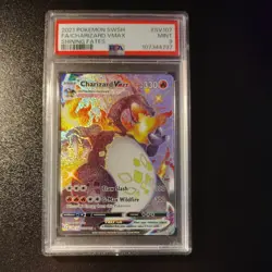 PSA 9 Charizard VMAX #SV107 Full Art 2021 Pokemon SwSh Shining Fates Shiny Vault - Image 1