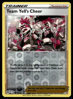 Team Yell’s Cheer #149/172 Reverse Holo 2022 Pokemon Brilliant Stars LP - Image 1
