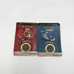 2003 Nintendo Pokemon Ruby And Sapphire Limited Edition Collector’s Coins - Image 1