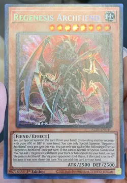 Yugioh Regenesis Archfiend ALIN-EN016 Secret Rare 1st Ed NM w/Tracking - Image 4