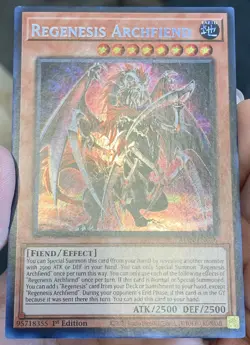 Yugioh Regenesis Archfiend ALIN-EN016 Secret Rare 1st Ed NM w/Tracking - Image 5