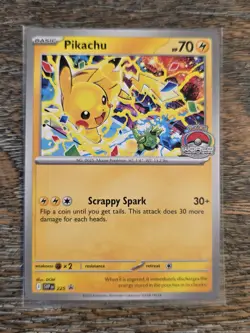 Pikachu SVP 225 World Championship 2025 Scarlet & Violet Promo Pokemon Card NM - Image 1