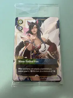 Ahri Riftbound English Promo card 255/298 PRERELEASE League Of Legends Foil - Image 1