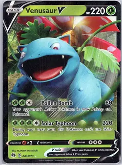 Venusaur V 01/73 Champion's Path - Pokemon Card - NM - Image 1