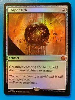 MTG 1x FOIL Torpor Orb # 27 The Big Score Outlaws Thunder Magic Gathering x1 NM - Image 1