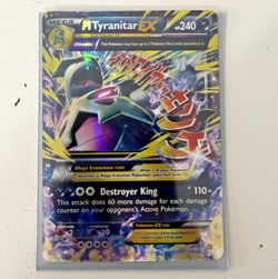 Mega M Tyranitar EX ULTRA RARE 43/98 XY Ancient Origins Pokemon TCG Holo Foil NM - Image 1