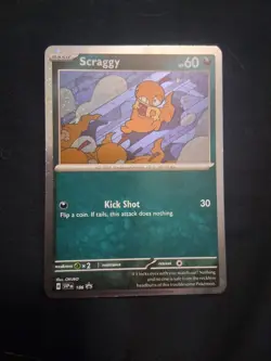 Scraggy SVP 186 Pokemon Scarlet & Violet Black Star Promo COSMO HOLO NM - Image 1