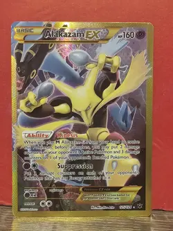 2016 Pokemon TCG Alakazam EX 125/124 Secret Rare XY Fates Collide - Image 1